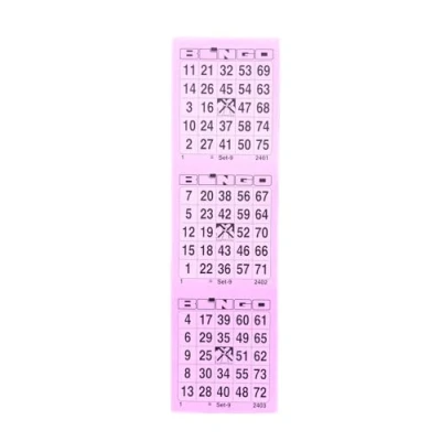 Afbeelding van Ameisenkeks® Blok van 300 bingotickets systeem 25 in 75 nr. 5 roze