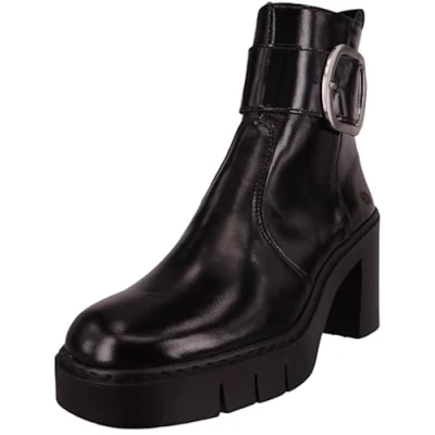 Afbeelding van *Art Enkellaarsjes met plateauzool, Dames, Maat: 42, Black Leer