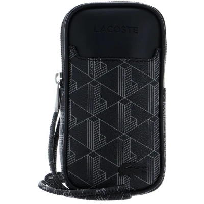 Afbeelding van LACOSTE Telefoontasje Utensil zak Phone Holder Monogram Noir Gris Zwart