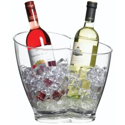 Afbeelding van BARCRAFT Drankkoeler Ijsemmer voor 2 flessen 6 Liter 20,5 X 25 Cm Acryl Transparant