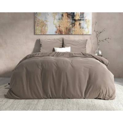Afbeelding van Sleeptime Flanel Mendez Dekbedovertrek Eenpersoons 140X200/220 + 1 x kussensloop 60x70 Taupe