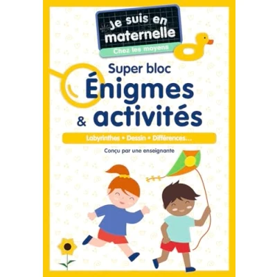 Afbeelding van JE SUIS EN MATERNELLE CHEZ LES MOYENS SUPER BLOC ENIGMES ACT