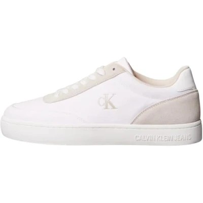 Afbeelding van CK JEANS MG Canvas YM0YM01218 Low Top, wit (Bright White/Eggshell), 40 EU, eierschaal glanzend, 39,5 Glanzende witte eierschaal, 39.5 EU