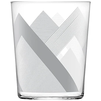 Afbeelding van L.S.A. Peaks Tumbler Glas 560 ml Set van 4 Stuks Grey / Glass