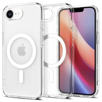 Afbeelding van Spigen SGP, Tasje MagSafe Geschikt voor Apple iPhone 16e Schokbestendig Robuust, Transparant