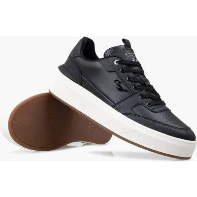 Afbeelding van Cruyff Endorsed Sneakers laag, Heren, Maat: 42, Zwart Leer en textiel