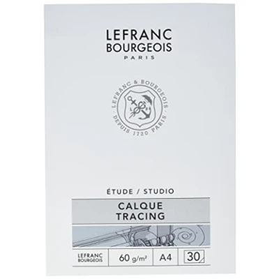 Afbeelding van Lefranc Bourgeois Studio 301343 Transparant papier 30 vellen A4 formaat 60 g/m² Printbaar en voor technische tekeningen met potloden, markers fineliners