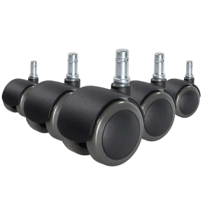 Afbeelding van Bureaustoel Wiel Zwart 5x Rolo FIX 11mm/50mm