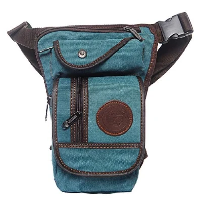 Afbeelding van Canvas Heuptas Dij Drop Beenzak voor Mannen Vrouwen Tactische Militaire Motorrijder Heuptasje Reizen Wandelen Klimmen Fietsen Pouch Dagrugzak