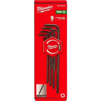 Afbeelding van MILWAUKEE 4932492693 L vormige Torx sleutelset 9 delig