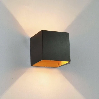 Afbeelding van Arcchio LED wandlamp 1licht Aluminium H: 9.7 cm zwart, oranje goud Inclusief lichtbron
