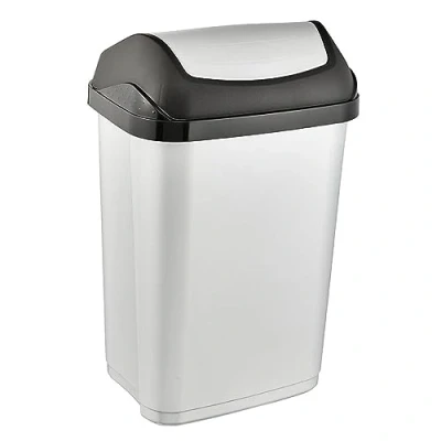 Afbeelding van Keeeper Swing Bin Prullenbak / Vuilbak 33x25x54 25 L Lichtgrijs