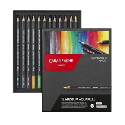 Afbeelding van Caran d&#039;Ache Museum Aquarel aquarelpotloden, extra fijne kwaliteit, 12 stuks