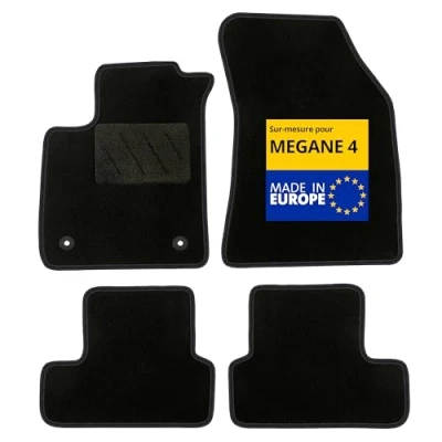 Afbeelding van DBS Automatten op maat gemaakt voor Megane 4 (vanaf 2016) met bevestigingsclips antislip vloermatten auto stuks