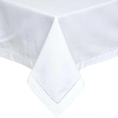 Afbeelding van Homescapes tafelkleed van 100% katoen, 138 x cm, wit