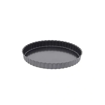 Image de Moule à tarte rond cannelé 24cm De Buyer 4705.24