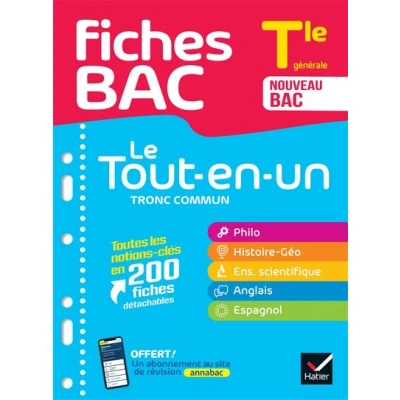 Image de Fiches Bac Le Tout en un Tronc commun Tle générale (toutes les matières) 2025