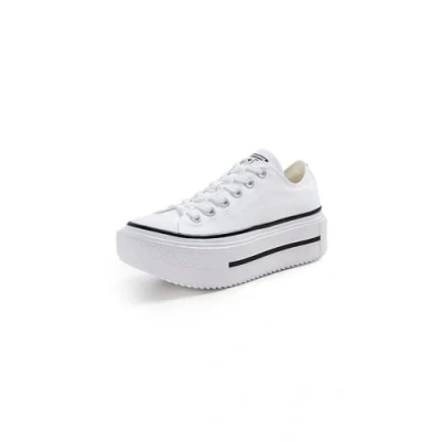 Afbeelding van Converse Chuck Taylor ALL STAR LIFT Double Stack Sneakers laag, Dames, Maat: 37, White/black/white Textiel