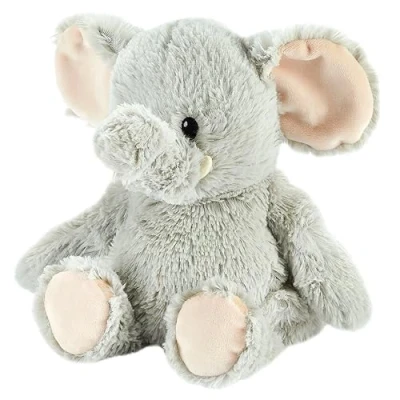 Afbeelding van Warmies pluche olifant, magnetronbestendig, zwaar dier met Franse lavendelgeur, warme of koude tarwezak voor koele ontspanning en verlichting