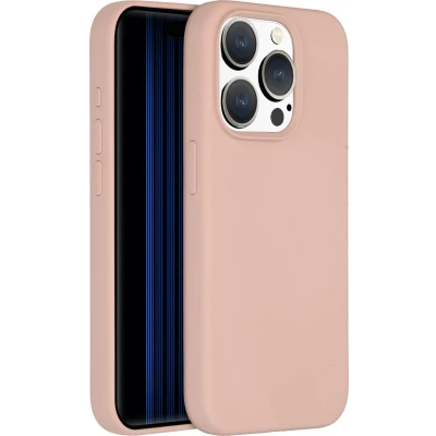 Afbeelding van Accezz Hoesje Geschikt voor iPhone 15 Pro Siliconen Liquid Silicone Backcover Roze