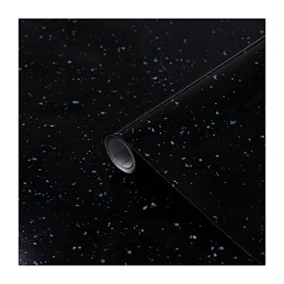 Afbeelding van d c fix Meubelfolie Black Graniet steenlook 45 cm x 2 m zelfklevende decoratiefolie voor keukenmeubels, kast, tafel, vensterbank, keukengevels, badkamer,
