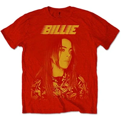 Afbeelding van Billie Eilish Racer Logo Jumbo Heren T shirt XL Rood
