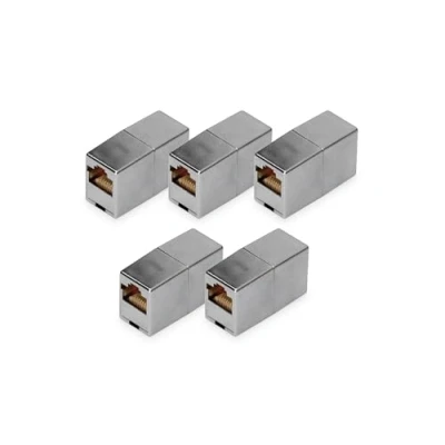 Image de DIGITUS Coupleur réseau RJ 45 (F) pour blindé CAT 5e modulaire, affectation des broches : 1:1 (pack de 5)