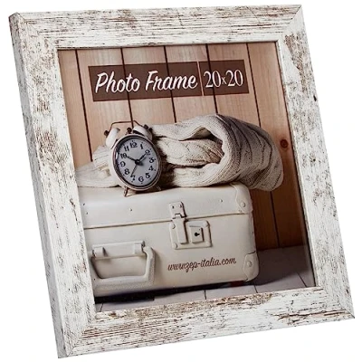 Image de Zep nelson 6 blanc/marron 20x20 cadre photos en bois v21206