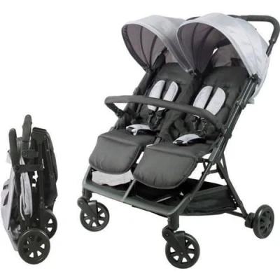 Image de Poussette double pour jumeaux et enfants d&#039;âge rapprochés de la naissance a 36 mois