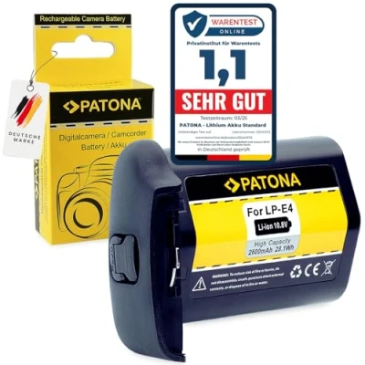 Afbeelding van PATONA Batterij LP E4 compatibel met Canon EOS 1Ds Mark III, 1D III/IV