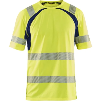 Afbeelding van Blaklader UV T shirt High Vis 3397 1013 Geel/Marineblauw XXL