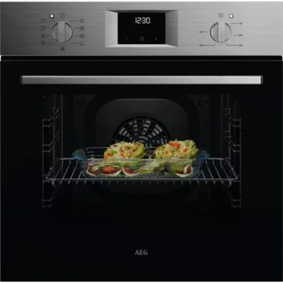 Afbeelding van AEG OU5AB21CM SurroundCook Inbouw Heteluchtoven Zilver solo oven Inhoud: 65 Liter
