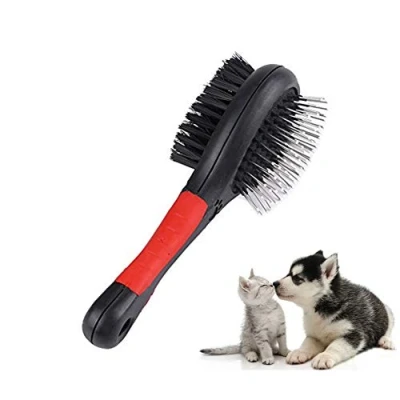 Image de Chien Double Face Brosse De Toilettage Massage Pour Chat Lapin Chinot Chaton Poils Cheveux Longs Courts(M)