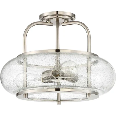 Afbeelding van Quoizel LED Plafondlamp Trilogy 3X E27 Max 60W Dimbaar Brushed Nickel