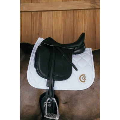 Afbeelding van Kentucky Horsewear Zadeldoek 3D Wave Zadeldekje Dressuur wit