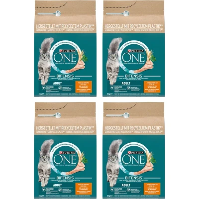 Afbeelding van 4x Purina One Adult Kip Volkoren Granen 3 kg