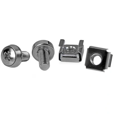 Afbeelding van StarTech M6 borgmoeren en bouten, Accessoires voor serverkasten, Zilver
