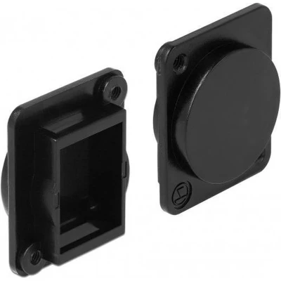 Afbeelding van Afsluitcover voor D type poorten 4 stuks / zwart