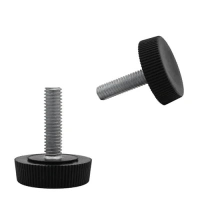 Afbeelding van SKIR&#039;CO Set van 2 M6 x 20 mm meubelnivelleringsvoeten, verstelbare ronde poten, diameter 25 mm, schroefdraadnivelleringsvoet