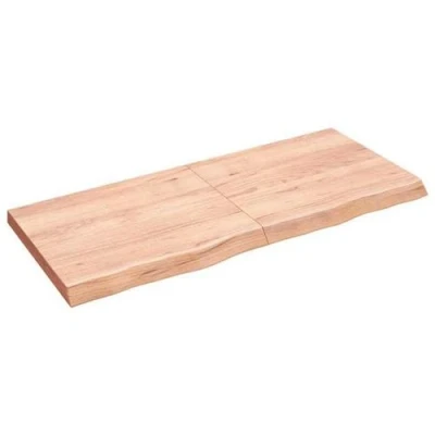 Afbeelding van Wandschap 140x60x6 cm behandeld massief eikenhout lichtbruin