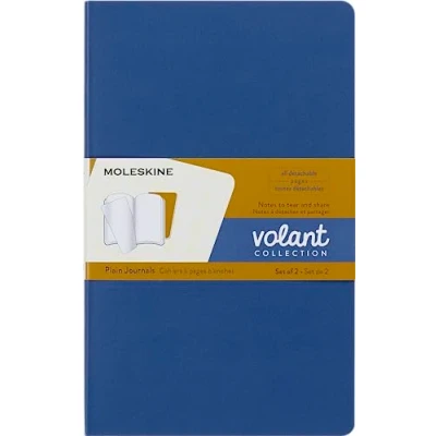 Afbeelding van Moleskine Volant Journals Large Blanco Blauw/Geel