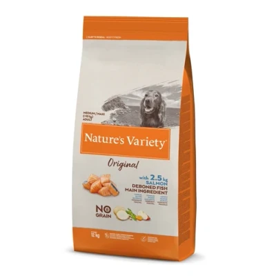 Afbeelding van Natures Variety Original Adult Medium / Maxi Salmon No Grain 12 KG (408123)