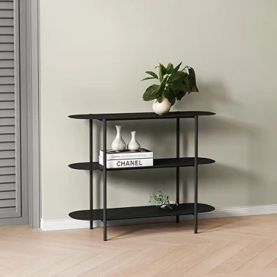 Afbeelding van Console tafel Enebakk sidetable 70x90x32 cm zwart mat