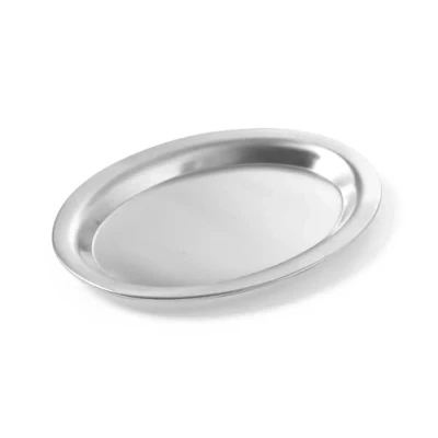 Afbeelding van Hendi Koffie Serveerplateau Ovaal Serveerschaal RVS 200x140mm
