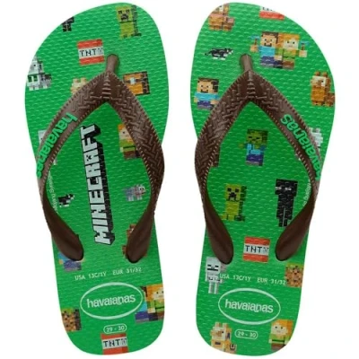 Afbeelding van Havaianas Minecraft (Mini Me), uniseks kinderslippers, Blad Groen