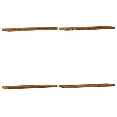 Afbeelding van vidaXL Wandschappen 4 st 40x20x1,5 cm bewerkt hout oud houtkleurig