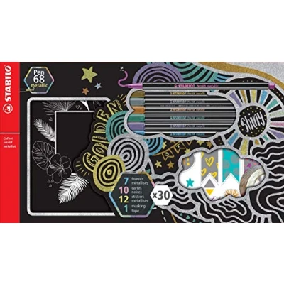 Image de Coffret créatif Stabilo Pen 68 Métallique 30 pièces