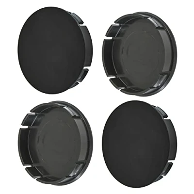 Afbeelding van 4 stuks x 60 mm naafdoppen wieldoppen velgkappen (zonder afdekking, ZWART plat)