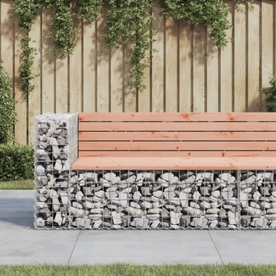 Afbeelding van Tuinbank schanskorfontwerp 122x71x65,5 cm massief douglashout