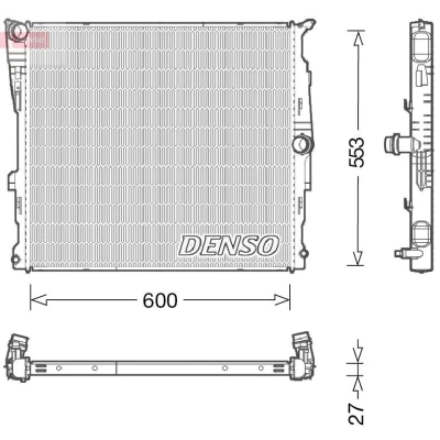 Afbeelding van DENSO DRM05008 Radiateur 600 575 27